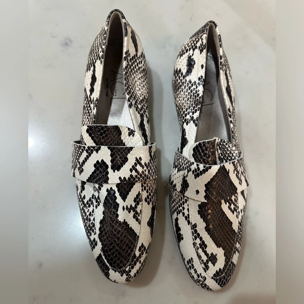 AGL Python Loafer – Luxe Italian Python-Print Slip-On | EU 38.5 (US 8.5)